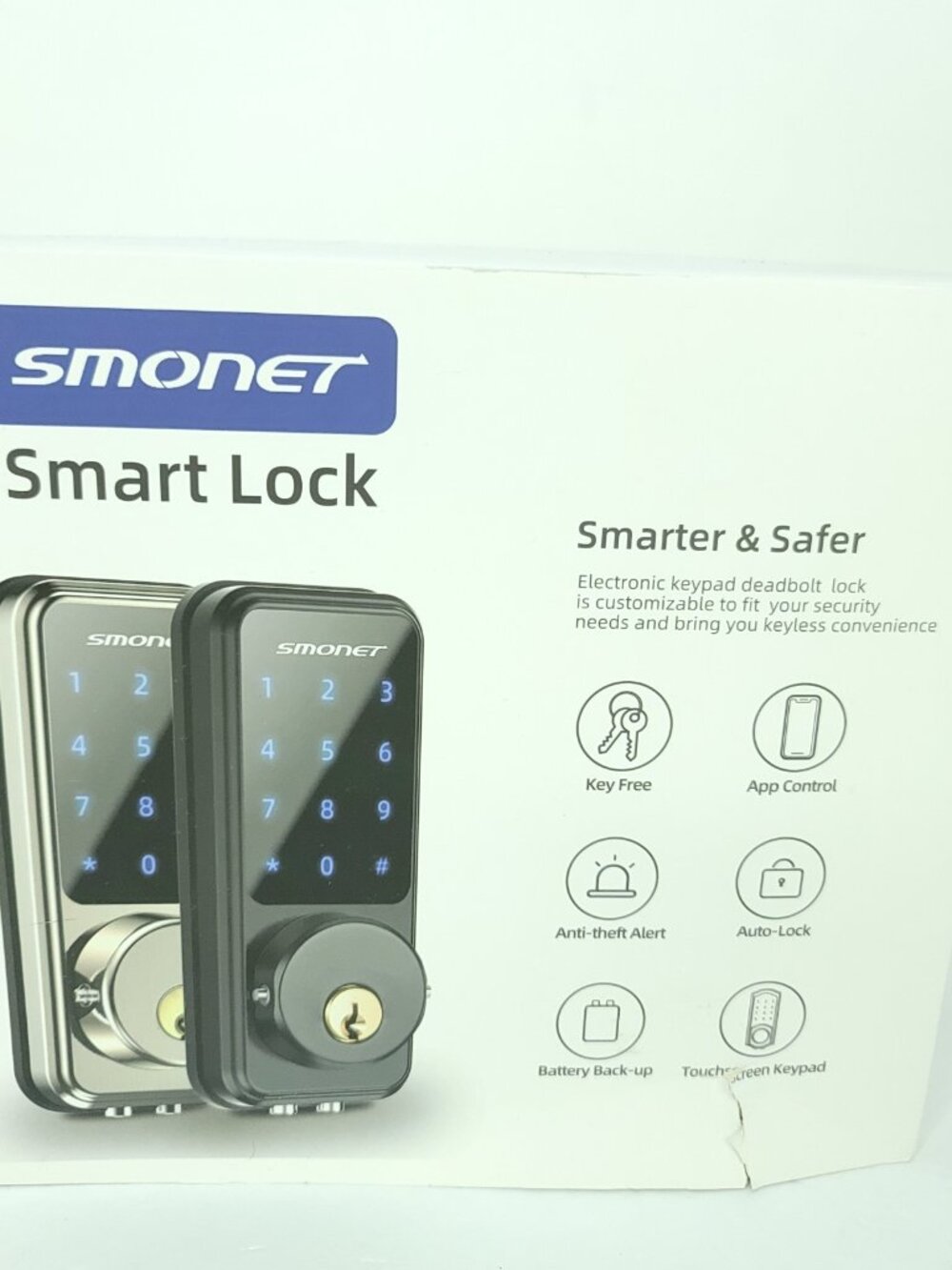 Front Door Lock Set WiFi Keyless Entry Digital Keypad Smart Deadbolt Black NEW